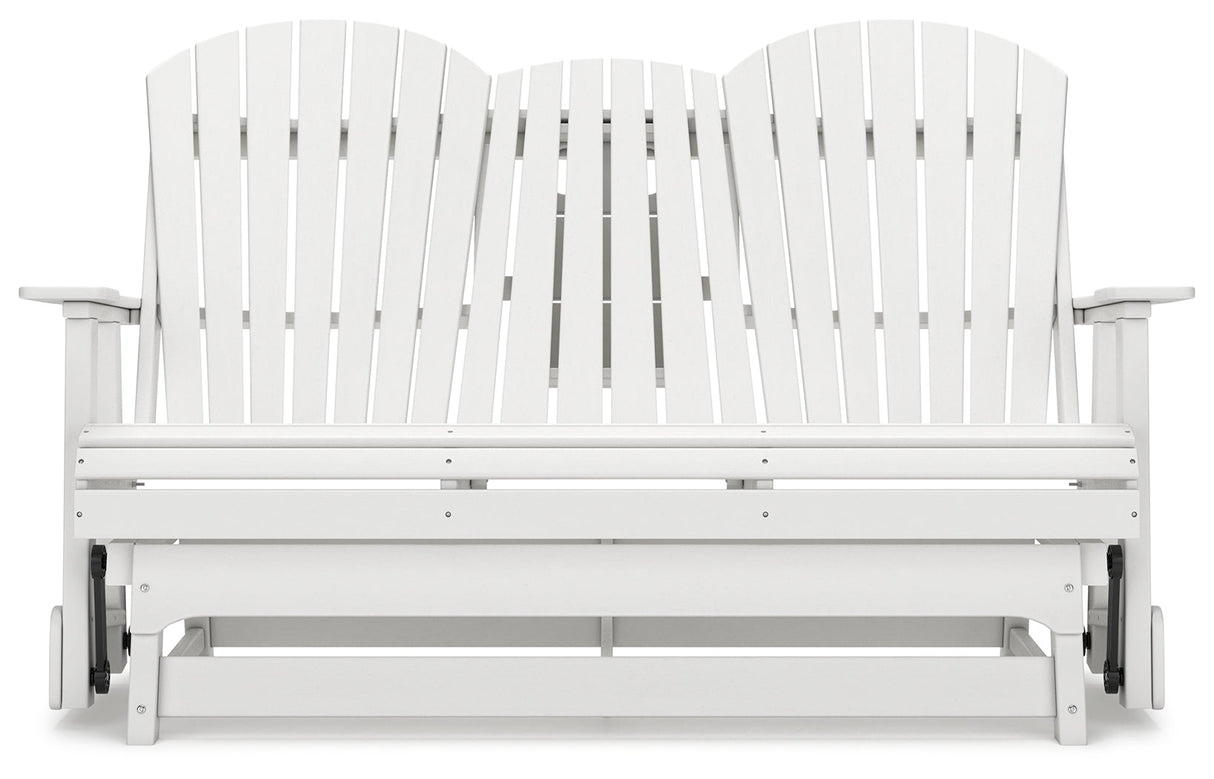 Hyland wave White Outdoor Glider Loveseat