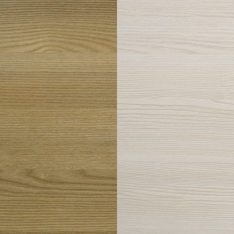 Hyland Natural and White Wood Queen LED Panel Bed by Coaster at Eve Furniture