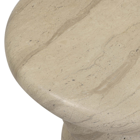 Hyre Faux Travertine Indoor/Outdoor Concrete Side Table by TOV Furniture at Eve Furniture