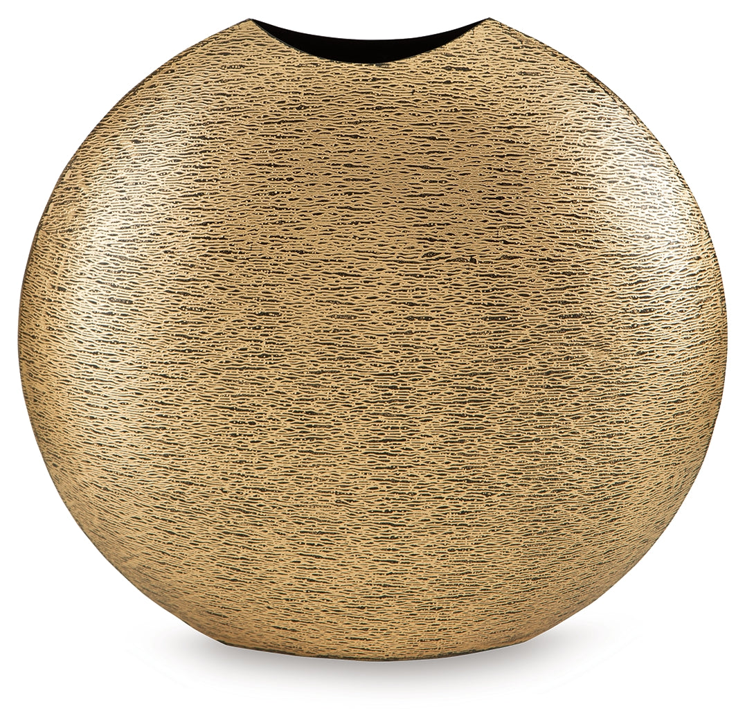 Iansboro Antique Gold Finish Vase by ASHLEY FURNITURE at Eve Furniture