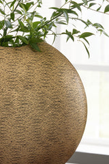 Iansboro Antique Gold Finish Vase by ASHLEY FURNITURE at Eve Furniture