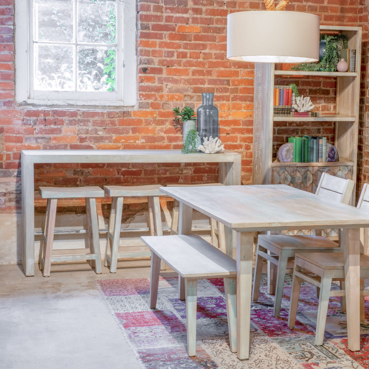 Ibiza 19" Counter Chair in Vintage Teal Reclaimed Wood by Home Trends & Design at Eve Furniture