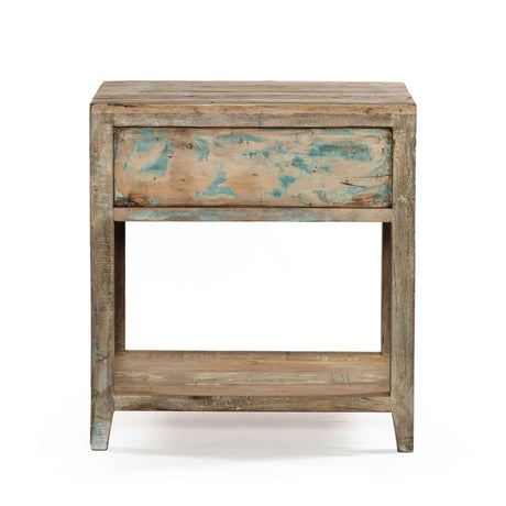 Ibiza 24" Nightstand in Vintage Teal Reclaimed Wood by Home Trends & Design at Eve Furniture