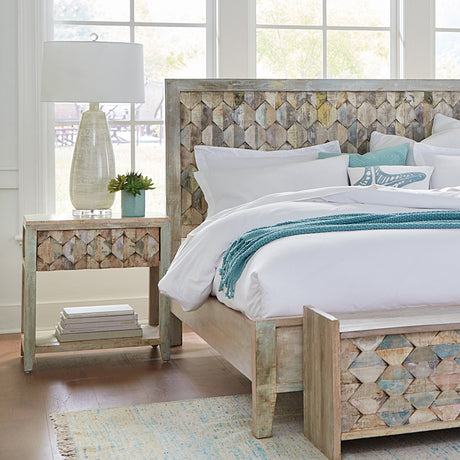 Ibiza 24" Nightstand in Vintage Teal Reclaimed Wood by Home Trends & Design at Eve Furniture