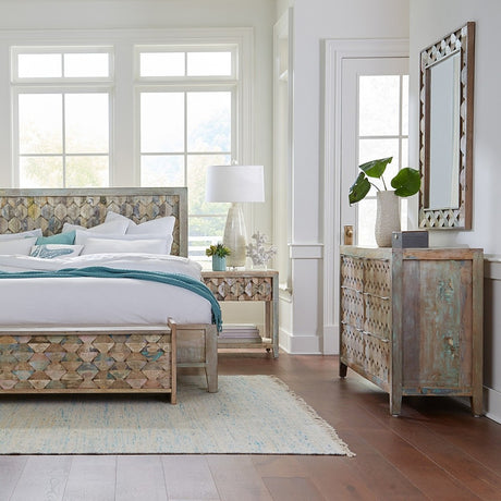 Ibiza 24" Nightstand in Vintage Teal Reclaimed Wood by Home Trends & Design at Eve Furniture