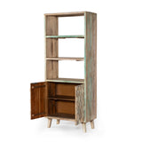 Ibiza 31" Bookshelf in Vintage Teal Reclaimed Wood by Home Trends & Design at Eve Furniture