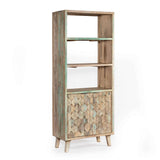 Ibiza 31" Bookshelf in Vintage Teal Reclaimed Wood by Home Trends & Design at Eve Furniture