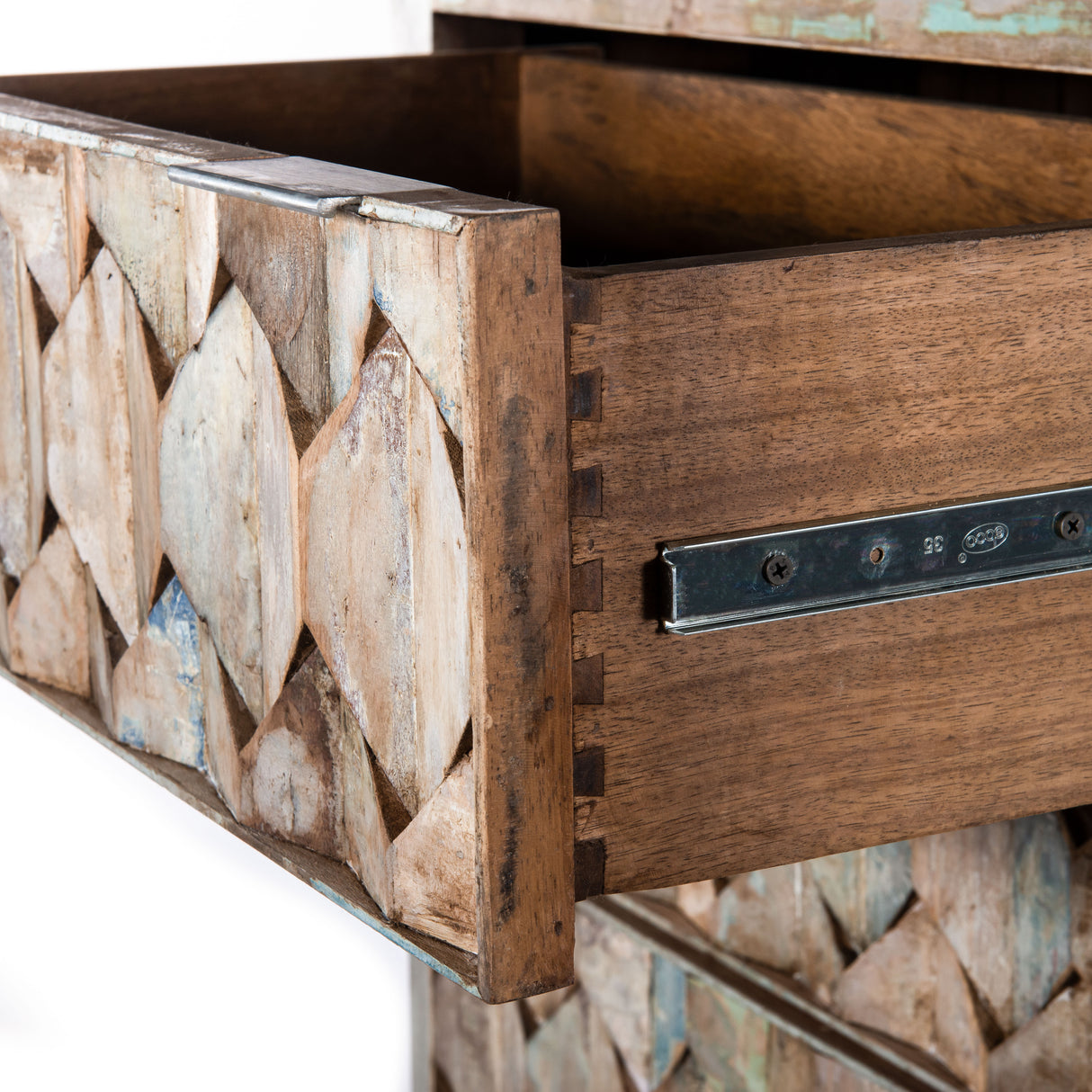 Ibiza 32" Tall Chest in Vintage Teal Reclaimed Wood by Home Trends & Design at Eve Furniture