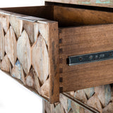 Ibiza 32" Tall Chest in Vintage Teal Reclaimed Wood by Home Trends & Design at Eve Furniture