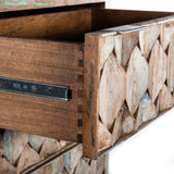 Ibiza 32" Tall Chest in Vintage Teal Reclaimed Wood by Home Trends & Design at Eve Furniture