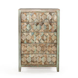 Ibiza 32" Tall Chest in Vintage Teal Reclaimed Wood by Home Trends & Design at Eve Furniture