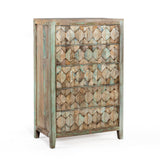 Ibiza 32" Tall Chest in Vintage Teal Reclaimed Wood by Home Trends & Design at Eve Furniture