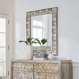 Ibiza 37" Mirror in Vintage Teal Reclaimed Wood by Home Trends & Design at Eve Furniture