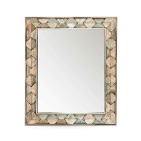 Ibiza 37" Mirror in Vintage Teal Reclaimed Wood by Home Trends & Design at Eve Furniture