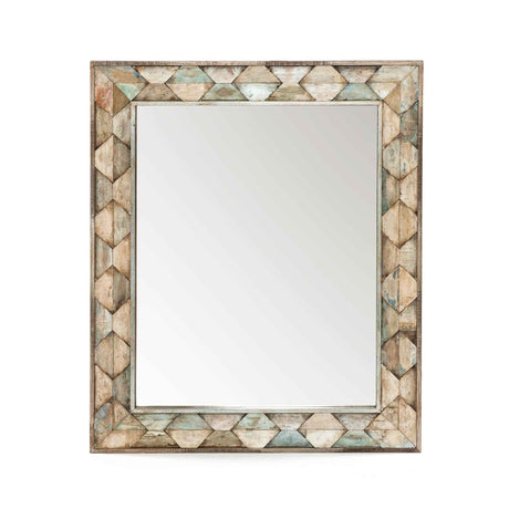 Ibiza 37" Mirror in Vintage Teal Reclaimed Wood by Home Trends & Design at Eve Furniture
