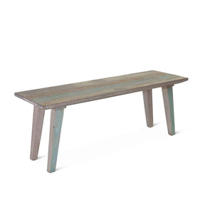 Ibiza 48" Bench in Vintage Teal Reclaimed Wood by Home Trends & Design at Eve Furniture