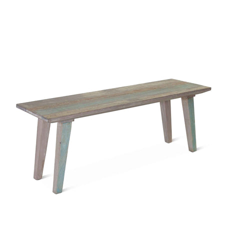 Ibiza 48" Bench in Vintage Teal Reclaimed Wood by Home Trends & Design at Eve Furniture