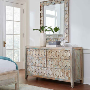Ibiza 57" Dresser in Vintage Teal Reclaimed Wood by Home Trends & Design at Eve Furniture