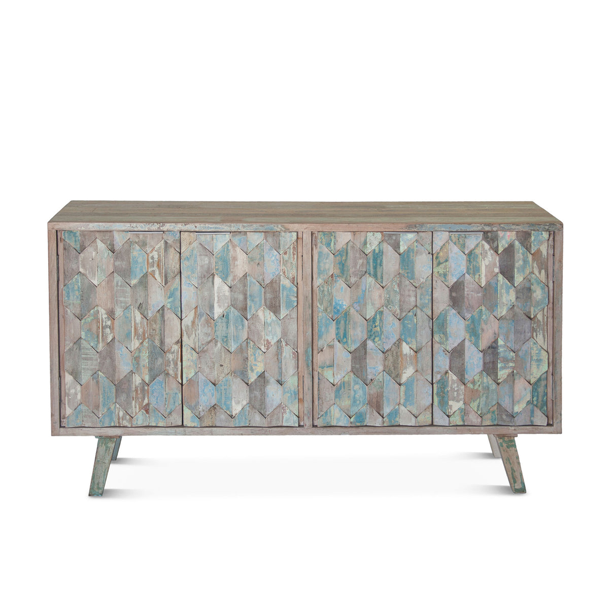Ibiza 61" Sideboard in Vintage Teal Reclaimed Wood by Home Trends & Design at Eve Furniture