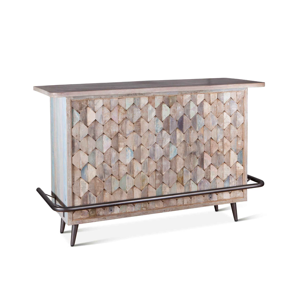 Ibiza 62" Bar in Vintage Teal Reclaimed Wood by Home Trends & Design at Eve Furniture
