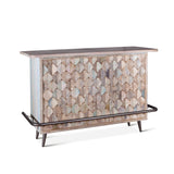 Ibiza 62" Bar in Vintage Teal Reclaimed Wood by Home Trends & Design at Eve Furniture