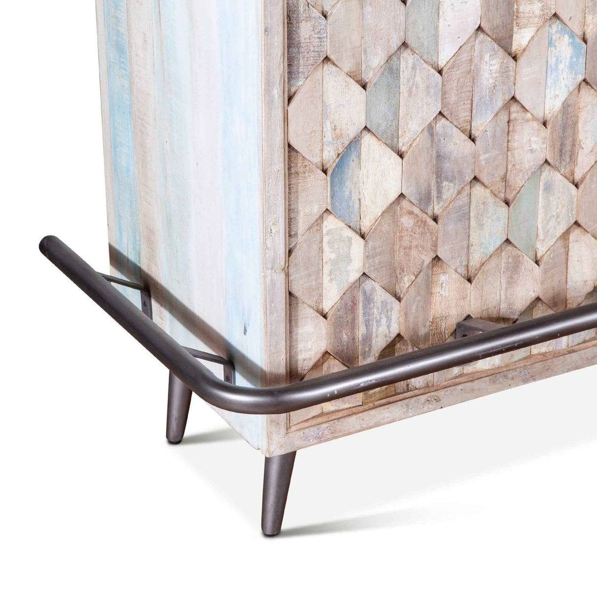 Ibiza 62" Bar in Vintage Teal Reclaimed Wood by Home Trends & Design at Eve Furniture
