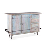 Ibiza 62" Bar in Vintage Teal Reclaimed Wood by Home Trends & Design at Eve Furniture