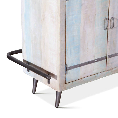 Ibiza 62" Bar in Vintage Teal Reclaimed Wood by Home Trends & Design at Eve Furniture