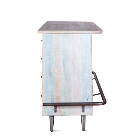 Ibiza 62" Bar in Vintage Teal Reclaimed Wood by Home Trends & Design at Eve Furniture
