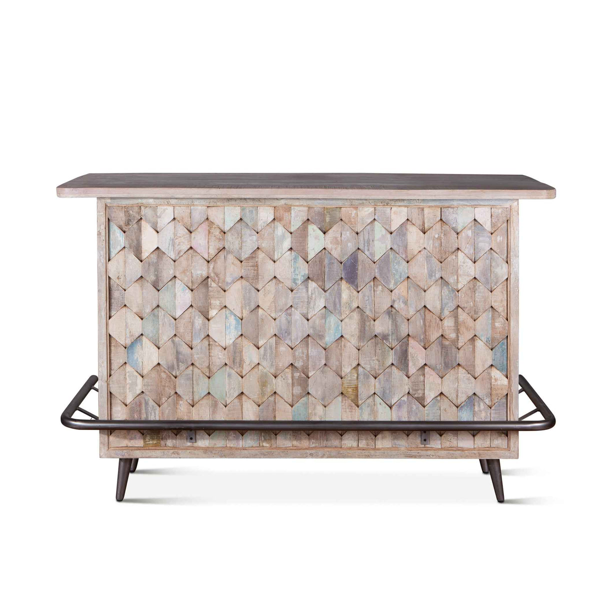 Ibiza 62" Bar in Vintage Teal Reclaimed Wood by Home Trends & Design at Eve Furniture