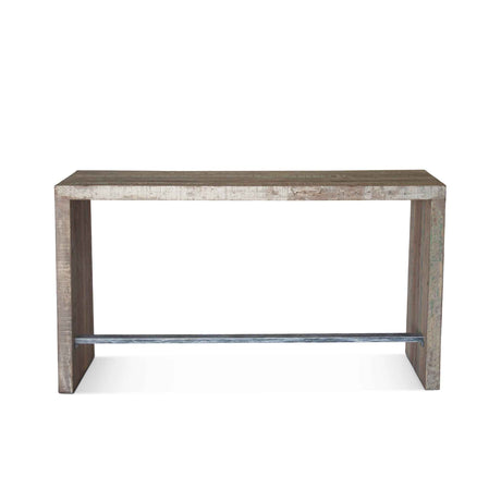 Ibiza 66" Sofa Back Console Table with Stools in Vintage Teal Reclaimed Wood by Home Trends & Design at Eve Furniture