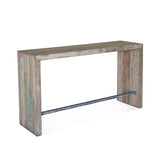 Ibiza 66" Sofa Back Console Table with Stools in Vintage Teal Reclaimed Wood by Home Trends & Design at Eve Furniture