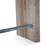 Ibiza 66" Sofa Back Console Table with Stools in Vintage Teal Reclaimed Wood by Home Trends & Design at Eve Furniture