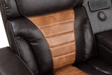Ibiza Brown Power Reclining Sectional (Power Headrests) by Happy Homes at Eve Furniture