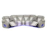 Ibiza Gray Power Reclining Sectional (Power Headrests) by Happy Homes at Eve Furniture