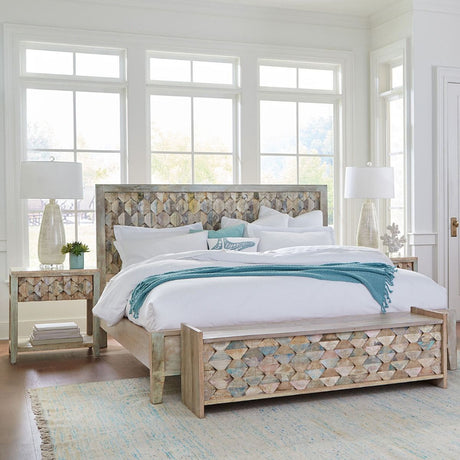Ibiza Queen Bed in Vintage Teal Reclaimed Wood by Home Trends & Design at Eve Furniture