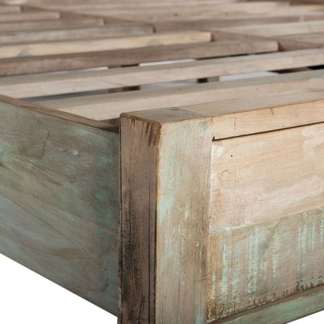 Ibiza Queen Bed in Vintage Teal Reclaimed Wood by Home Trends & Design at Eve Furniture