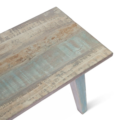Ibizia 60" Storage Bench in Vintage Teal Reclaimed Wood by Home Trends & Design at Eve Furniture