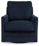 Icaman Navy Swivel Chair by Ashley at Eve Furniture