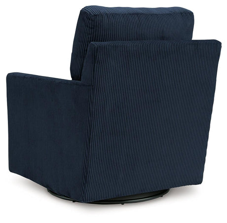 Icaman Navy Swivel Chair by Ashley at Eve Furniture