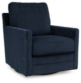 Icaman Navy Swivel Chair by Ashley at Eve Furniture