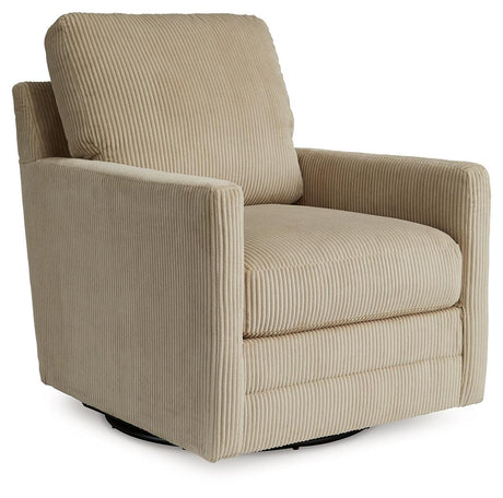 Icaman Sand Swivel Chair by Ashley at Eve Furniture