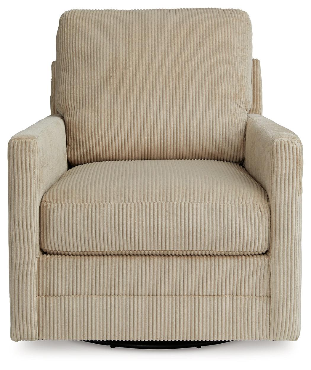 Icaman Sand Swivel Chair by Ashley at Eve Furniture