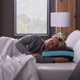 Ice Cloud + Omniphase Black/Blue Queen High Loft Pillow by Malouf at Eve Furniture
