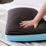 Ice Cloud + Omniphase Black/Blue Queen High Loft Pillow by Malouf at Eve Furniture