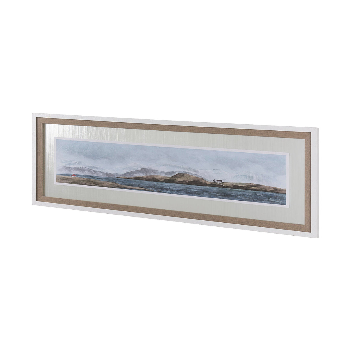 Icelandic Seascape by Jonathan Klassen Hand Embellished Textured Framed Art Print Matted under Glass by Mercana at Eve Furniture