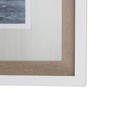 Icelandic Seascape by Jonathan Klassen Hand Embellished Textured Framed Art Print Matted under Glass by Mercana at Eve Furniture