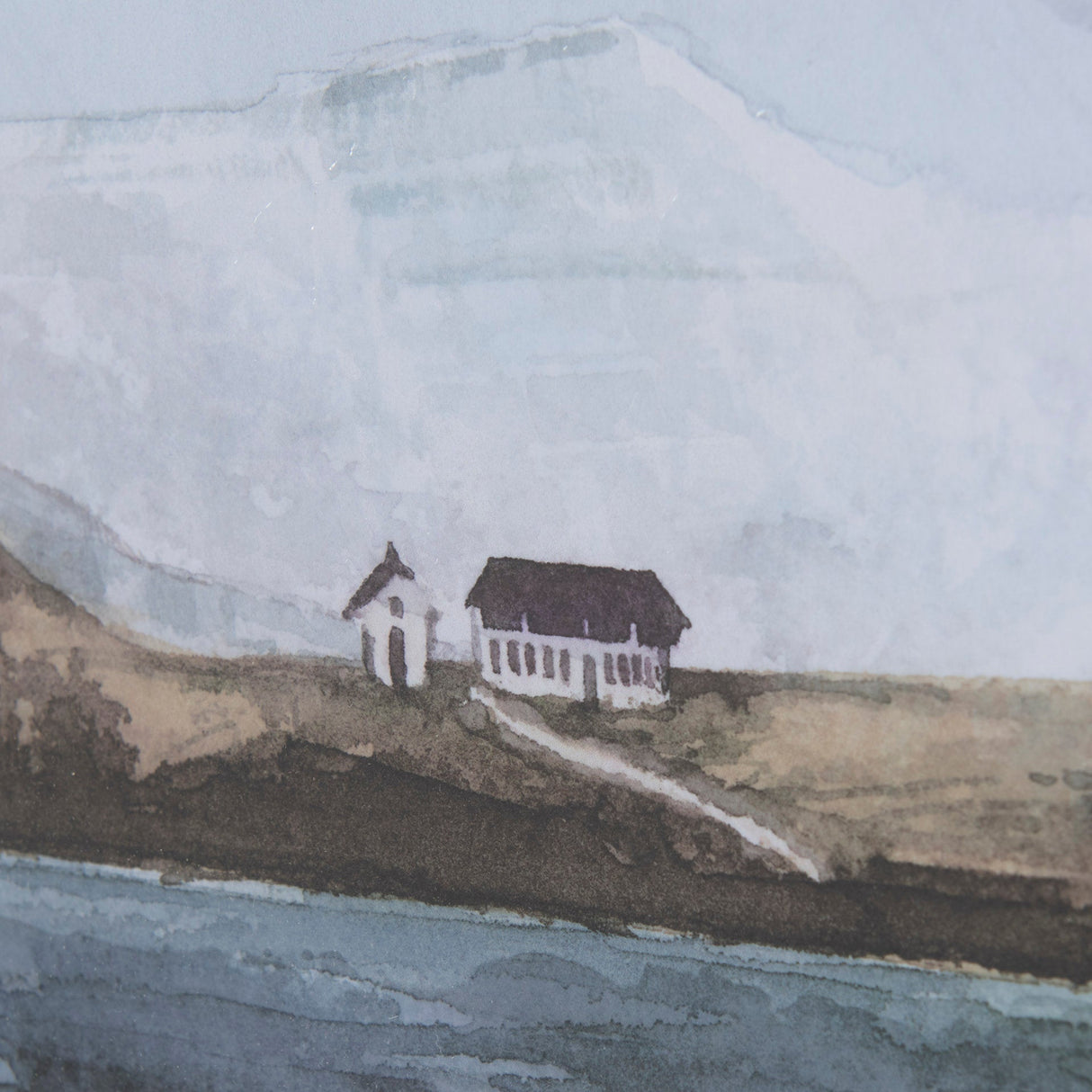 Icelandic Seascape by Jonathan Klassen Hand Embellished Textured Framed Art Print Matted under Glass by Mercana at Eve Furniture