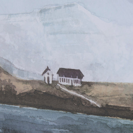 Icelandic Seascape by Jonathan Klassen Hand Embellished Textured Framed Art Print Matted under Glass by Mercana at Eve Furniture
