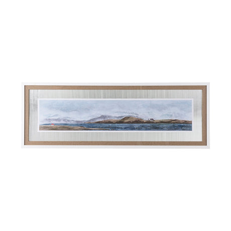 Icelandic Seascape by Jonathan Klassen Hand Embellished Textured Framed Art Print Matted under Glass by Mercana at Eve Furniture